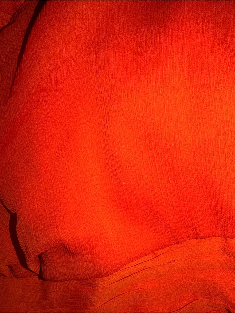 Express Orange V-Neck Ruffle Mini Dress - Picture 5 of 5